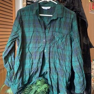 Green and black flannel
